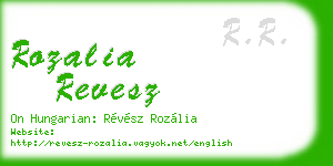 rozalia revesz business card